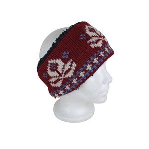 DeLux Wool Knit Sherpa-lined Adjustable Headband
